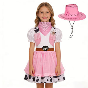 Disfraz de Vaquera para Niñas, Disfraz de Carnaval de Halloween, Disfraz de Rodeo Occidental para Niños con Sombrero - Product Image 5