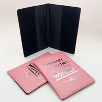Couverture de carnet A5 rose en similicuir, avec logo personnalisé en feuille d'argent, étui de protection pour agenda – Fournisseur d'usine