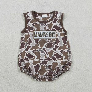Offre Spéciale : Ensemble de Vêtements Brodés Écologiques à Manches Courtes pour Bébé Garçon ou Fille, Motif Camouflage Marron – Salopette et Robe - Product Image 2