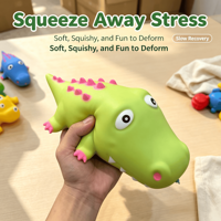 Offre Spéciale – Jouet anti-stress en TPR souple et réaliste en forme de crocodile géant, à rebond lent, mignon, pour 14 ans et plus, cadeau de fête, boîte mystère