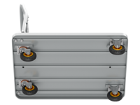 Chariot en acier inoxydable avec patins en caoutchouc antidérapants, conception pliable à quatre roues, capacité de 300 kg, outils de transport durables et mobiles