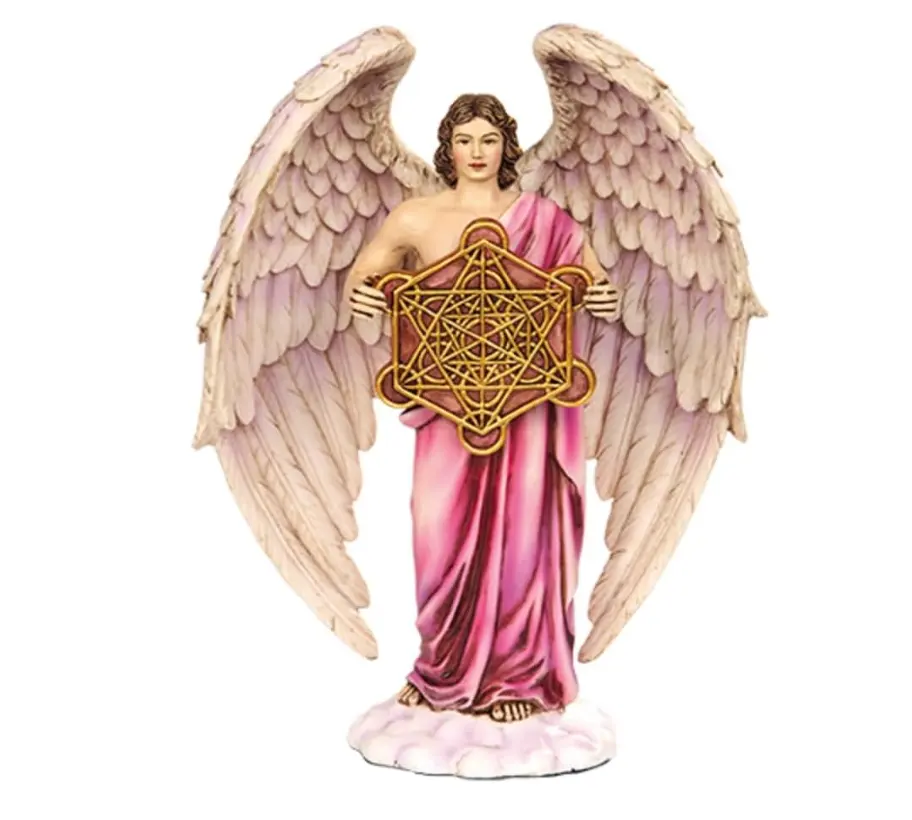 Figurina di statua in resina religiosa ortodossa con angelo Metatron da 10 pollici