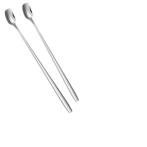 304 Stainless Steel Long Ice Spoon Cocktail <b>Stirrer</b> Durable Solid Color - Product Image 5