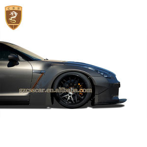 ไฟเบอร์คาร์บอน + ไฟเบอร์กลาสกันชนหน้าสปอยเลอร์กลางกระจังหน้าเสรีภาพเดิน LB สไตล์ชุดร่างกายสำหรับ <span class=keywords><strong>Gtr</strong></span> R35 - Product Image 4