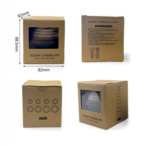 Jouet de tasses empilables en silicone, 8 pièces, qualité alimentaire, pour enfants, jeu d'éveil - Product Image 4
