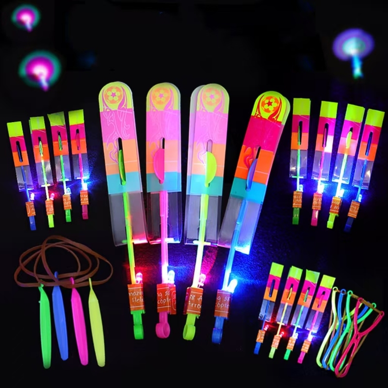 Plastic LED Flying Sword Slingshot Toy