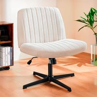 Chaise de bureau pivotante en tissu au design français élégant, avec assise large et longue, idéale pour la maison, le bar, la salle à manger, l'appartement, ou comme chaise de travail informatique.