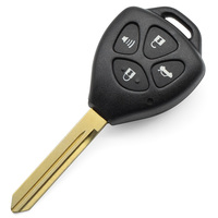 Carcasa de Llave Remota para Auto de 4 Botones con Llave Tipo Toy47, Cubierta de Repuesto para Llave de Auto