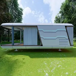Luxury Aluminum Prefabricated Home Modern Smart Hotel Portable Camping Capsule Prefab House