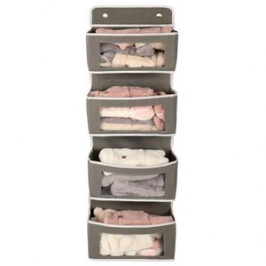 Multifunctional <b>Foldable</b> Door Storage Hanging Bag Cloth Storage Organiser with <b>Shoe</b> <b>Rack</b> for Walk-in Closet & Wardrobe - Product Image 5