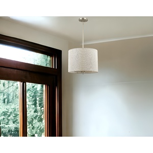 HMS Daria 3 luci pendente in oro lavato con paralume bianco e luci a sospensione - Product Image 2