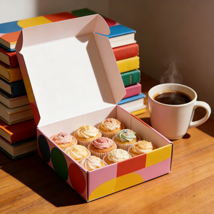 OEM ODM Custom Biodegradable Cardboard <strong>Boxes</strong> with Logo <strong>Cookie</strong> Box Packaging Cup Cake Pastry Food Mailing Gift Paper <strong>Boxes</strong> - Product Image 3