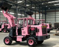 Mini-chargeuse sur pneus diesel 4x4, chargeuse frontale, pompe hydraulique 15,7 kW, machine de construction compacte