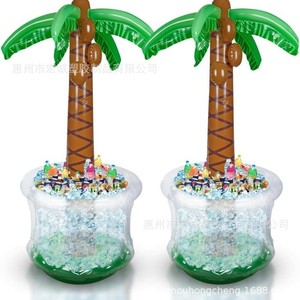 Inflatable Coconut Tree Ice Bucket 152Cm PVC Beverage Cooler Pool Party Drink Holder Emerald Green - Product Image 1