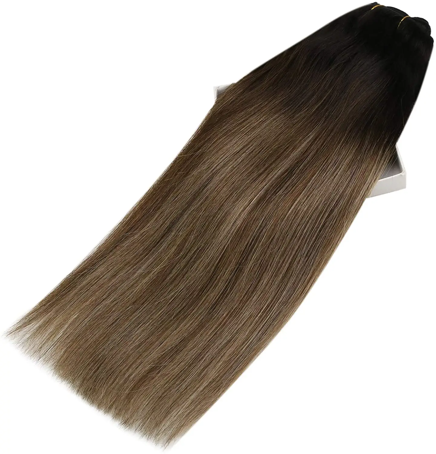 clip on hair extension one piece 100% virgin human remy clip in hair extension