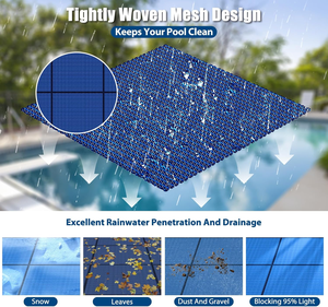 Couverture de sécurité personnalisable en PP pour piscine, résistante aux UV et au vent, s'adapte à toutes les formes - Product Image 3