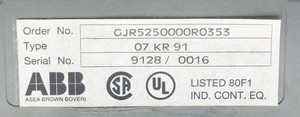 07KR91 GJR5250000R0353 Contrôleur Advant Série 31 Unité de base PLC - Product Image 1