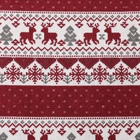 RTS 5 Couleurs Flocons De Neige Elk Type Poly Coton Lin En Gros Tissu De Noël pour Sac Jouets Décoration Arc Toile De Jute Filaire Ruban