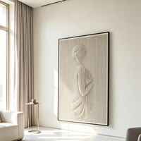 Décoration murale 3D abstraite sculptée de haute qualité, art mural moderne de luxe pour entrée, à suspendre avec cadre, tailles personnalisées disponibles
