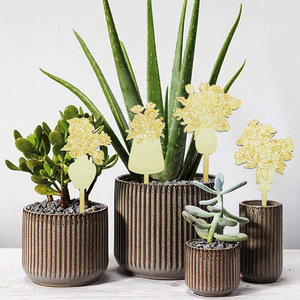 Etiquetas de madera para suculentas en stock, letreros creativos de madera para jardinería y flores, etiquetas DIY para plantas de paisajismo, insertos y marcadores de suelo. - Product Image 1