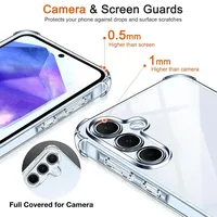 Étui transparent protecteur pour Samsung Galaxy S25 S24 S23 S22 A16 A26 A36 A56 A15 A35 A55 A14 A34 A54 A13 A53 A52 5G, coque transparente
