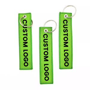 Custom Logo Keyring with Embroidery Personalized Shape Design for Promotional Carabiners & Keychains