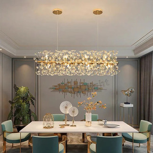 Insieme lampadario di cristallo di lusso classico Vintage moderno plafoniera con altezza regolabile per <span class=keywords><strong>soggiorno</strong></span> Villa - Product Image 1
