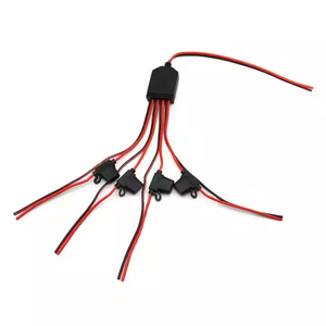 Dc כוח 1/4 בצורת y כבל atc/aleto בלוק, מחזיק עבור מצלמות תיל <span class=keywords><strong>dvr</strong></span> הוביל רכב רצועת אור - Product Image 1