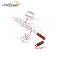Panier à poisson pliable portable en acier inoxydable pour barbecue