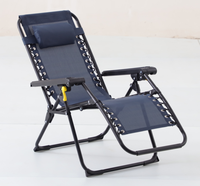 Fauteuil inclinable de jardin pliant de luxe en acier inoxydable, confortable et spacieux, à prix de gros, pour extérieur et hôtel, type zéro gravité