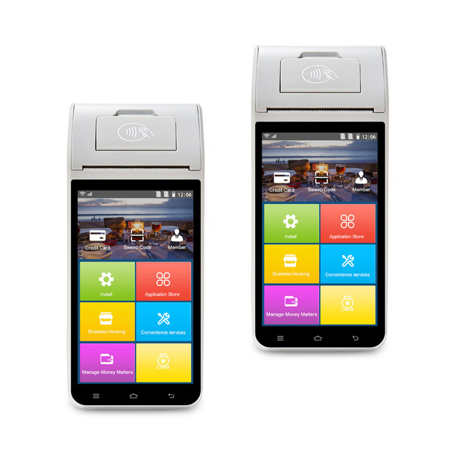 Wireless PDA WIFI Handheld POS Terminal/System Z91 Smart Android 9.0 Receipt Printing Bank Online Account Open NFC CE FCC Cert