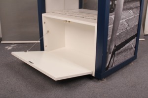 Tampilan lantai kayu dengan lima tingkat dan laci bawah untuk penyimpanan payung dan pengaturan - Product Image 4