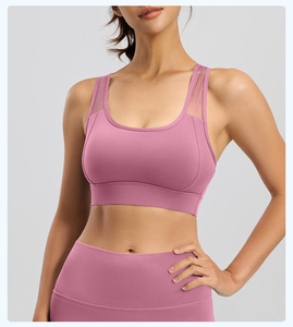 Sujetador deportivo sin espalda con tirantes de malla, alta elasticidad, a prueba de golpes, push-up, transpirable, para <span class=keywords><strong>yoga</strong></span>, gimnasio y fitness, ropa interior. - Product Image 3