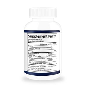 Suplemento de Aceite de Pescado Omega 3 de 1200 mg con EPA y DHA para Adultos, Apoya la Salud del Corazón y el Cerebro, Cápsulas Blandas de Aceite de Pescado Omega 3 - Product Image 5