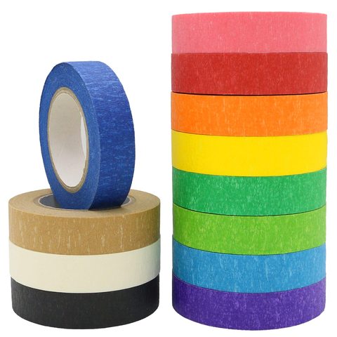 Easy Tear Premium General Purpose Colored Adhesive Paper Film DIY Crafts Arts Decorations Masking Paint Tape