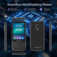 Téléphone Android 4G à écran tactile QWERTY, double SIM, firmware sécurisé minimaliste, clavier complet, avec port Type-C et prise en charge NFC