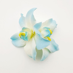 Pinces à cheveux en tissu bohème à double fleur hawaïenne pour femmes et filles, multicolores, pour les fêtes, printemps-été, vente chaude, prix d'usine abordable - Product Image 3