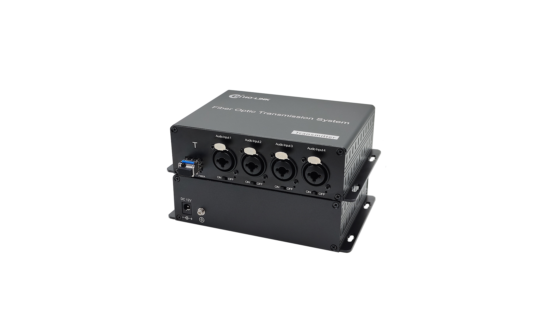 Convertisseur audio vers fibre optique équilibré XLR 4 CH sur