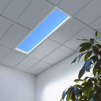 Panneau lumineux LED moderne commercial, base en acrylique, effet ciel bleu, lumière artificielle pour hôtel, bureau, indice de protection IP54