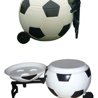 Glacière ronde en plastique pour le sport, avec roulettes, pour le camping, pour garder les aliments au frais
