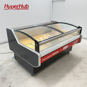 Vitrine Réfrigérée Commerciale à Refroidissement Direct Personnalisée avec Verre Courbé – Vente en Gros Usine pour <span class=keywords><strong>Boucherie</strong></span> et Supermarché - Product Image 5