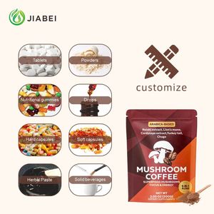Fabricant de compléments alimentaires sur mesure, poudre de café aux champignons pour adultes, soutient l'énergie, l'humeur et la santé digestive, complément alimentaire OEM - Product Image 6