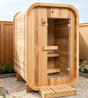 Sauna à vapeur en cèdre rouge pour 2 personnes - Thérapie thermique complète du corps pour soulager les douleurs musculaires, la détoxification et la relaxation profonde