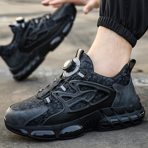 New Fashion Black Labor <b>Shoes</b> Rotating Button Light Sneakers <b>Men</b> <b>Work</b> Anti-Slip Steel Toe Safety <b>Shoes</b> for Construction Factory - Product Image 6
