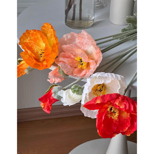 Boda Artificial Maíz Amapola Flor Tallo Largo Amapolas <span class=keywords><strong>Blanco</strong></span> <span class=keywords><strong>Gigante</strong></span> Amapola Flor - Product Image 4