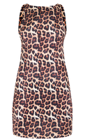 Robe mini d'été sexy pour femme, imprimé léopard, coupe crayon ajustée, taille naturelle, respirante, sans manches, à fines bretelles
