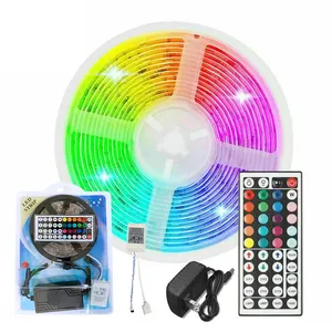 공장 직접 5050 5M 10M Flexilb 파티 휴일 조명 원격 제어 붙여 넣기 방수 RGB 2835 LED 스트립 빛 램프