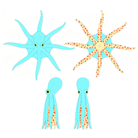 Jouets pour animaux de compagnie, design personnalisé, en peluche, pieuvre, poulpe, pieuvre, calmar froissé, jouets à mâcher avec corde