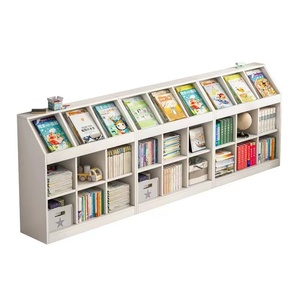 Étagère de rangement pour enfants, étagère pour livre d'atterrissage, étagère d'école, Design en bois, bibliothèque Nature, style Offres Spéciales - Product Image 2