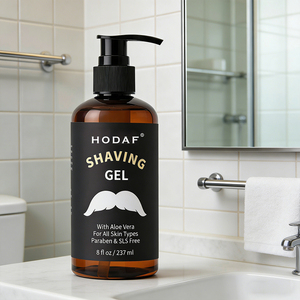 Gel da Barba Trasparente all'Acido Ialuronico per Uomo, Rasatura di Precisione per Pelle Sensibile, con Aloe Vera, Senza SLS e Parabeni, OEM - Product Image 5